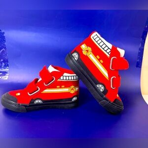 Cat & Jack Firetruck Red Sneaker SIZE 6  Fireman First responder. No Box